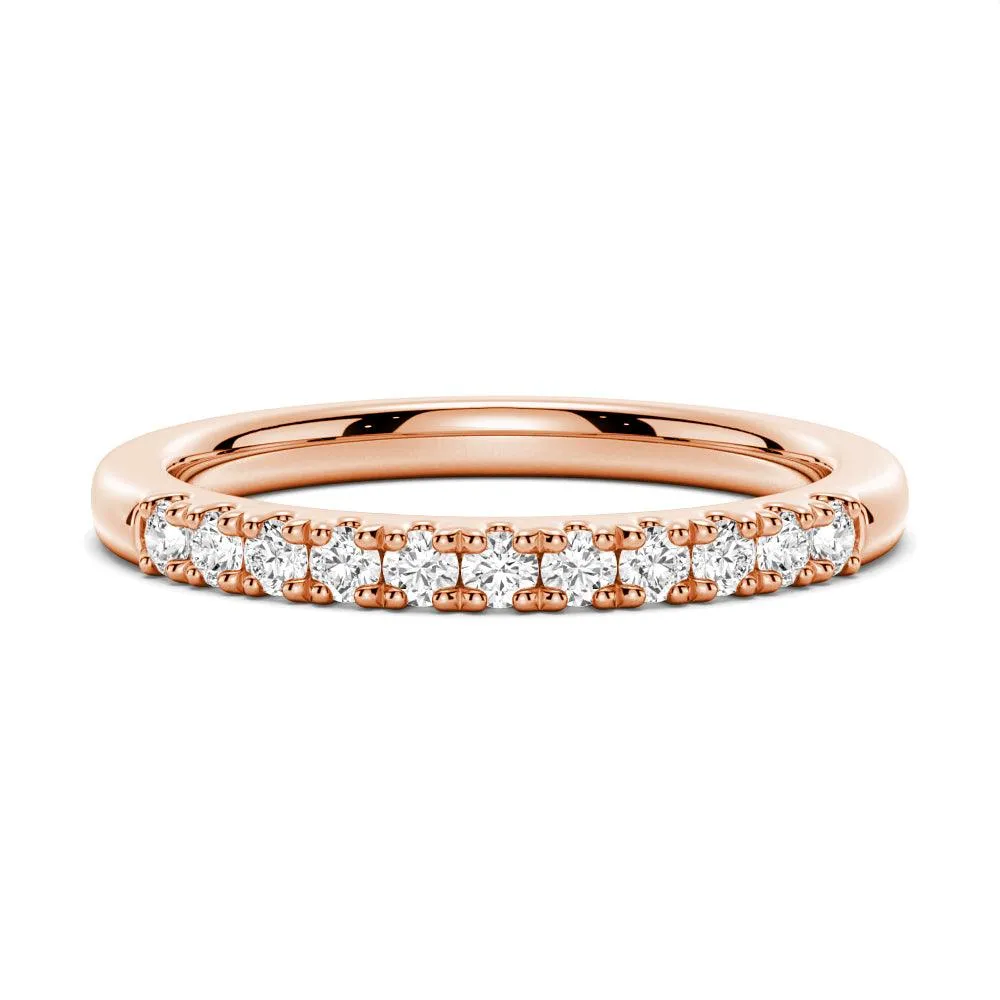 Classic Round Cut Moissanite Gold Wedding Band sold by MSBLUE Jewelry product image thumbnail 3