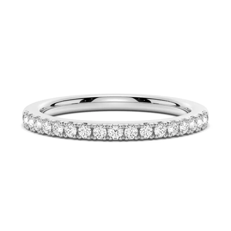 Classic Round Moissanite Gold Anniversary Band sold by MSBLUE Jewelry