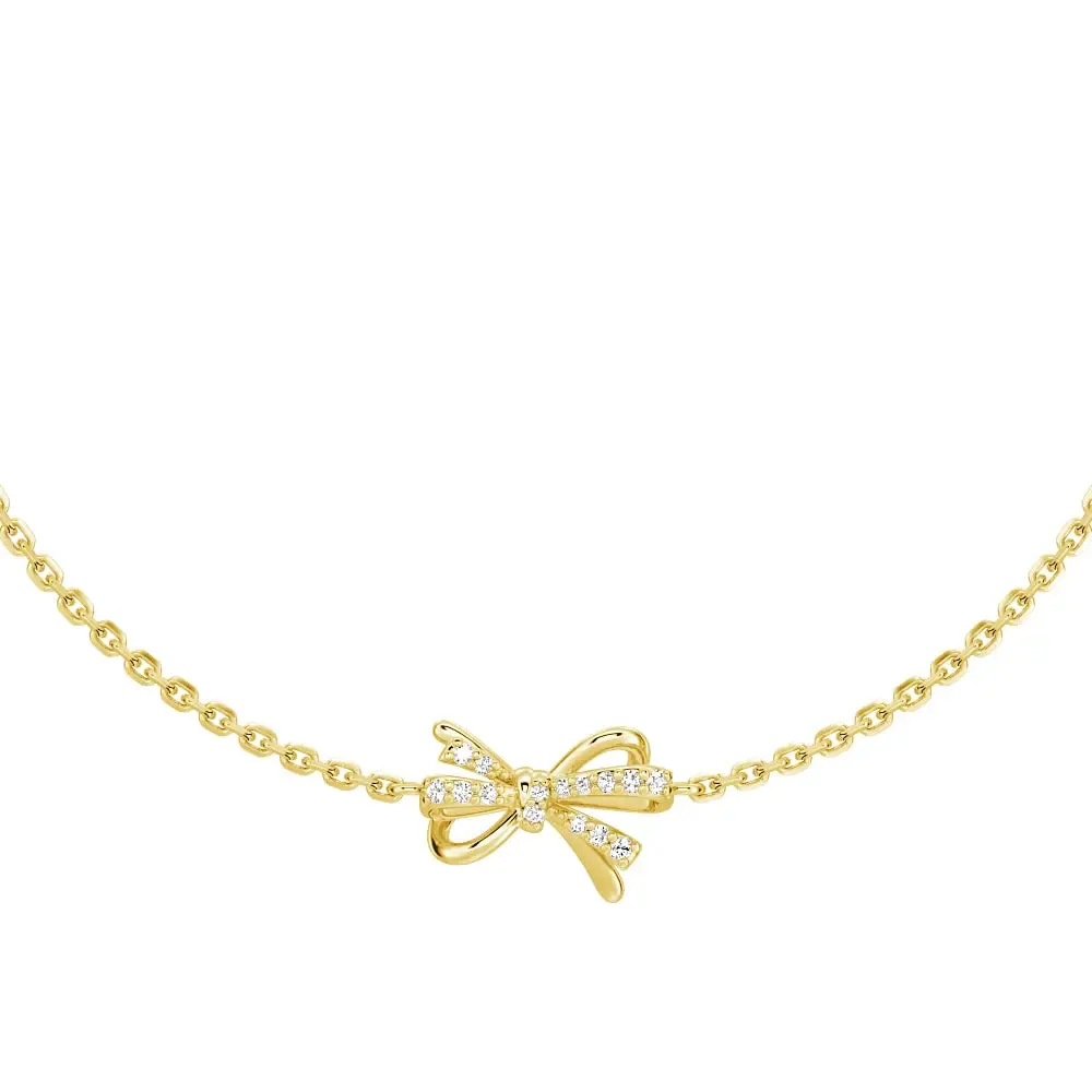Filigree Bow Edge Moissanite Diamond Bracelet sold by MSBLUE Jewelry product image thumbnail 3