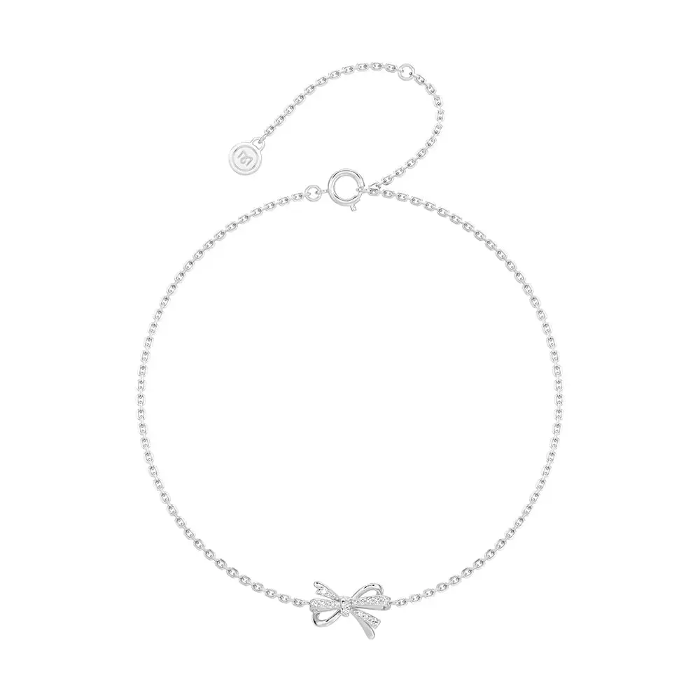 Filigree Bow Edge Moissanite Diamond Bracelet sold by MSBLUE Jewelry product image thumbnail 2