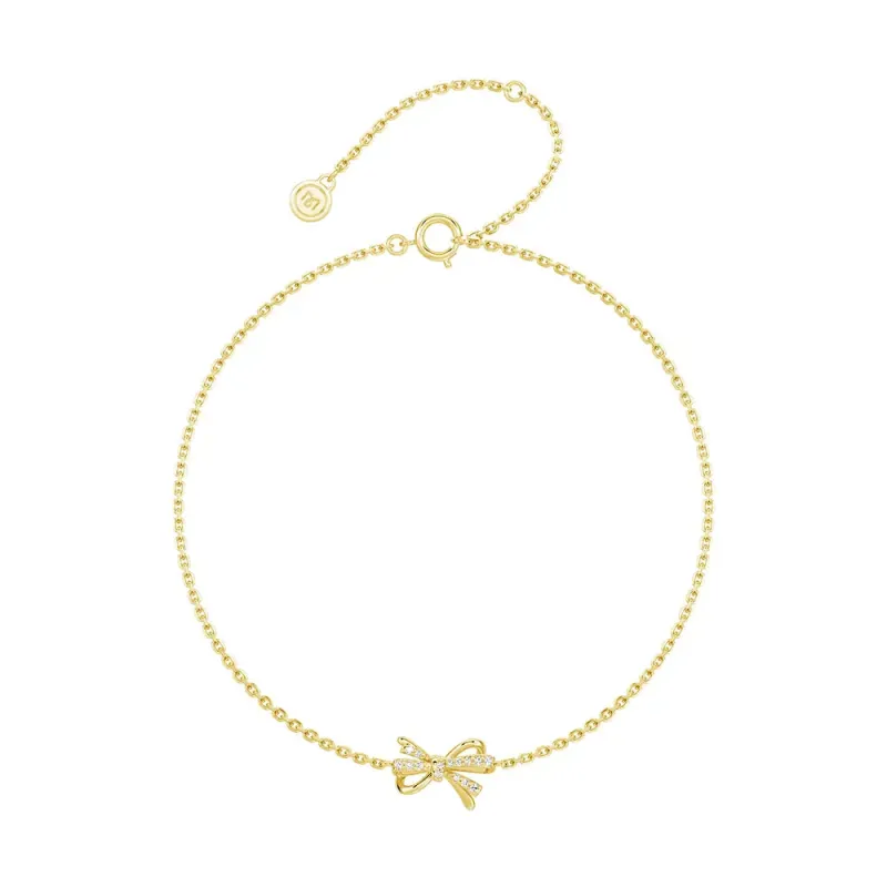 Filigree Bow Edge Moissanite Diamond Bracelet made by MSBLUE Jewelry