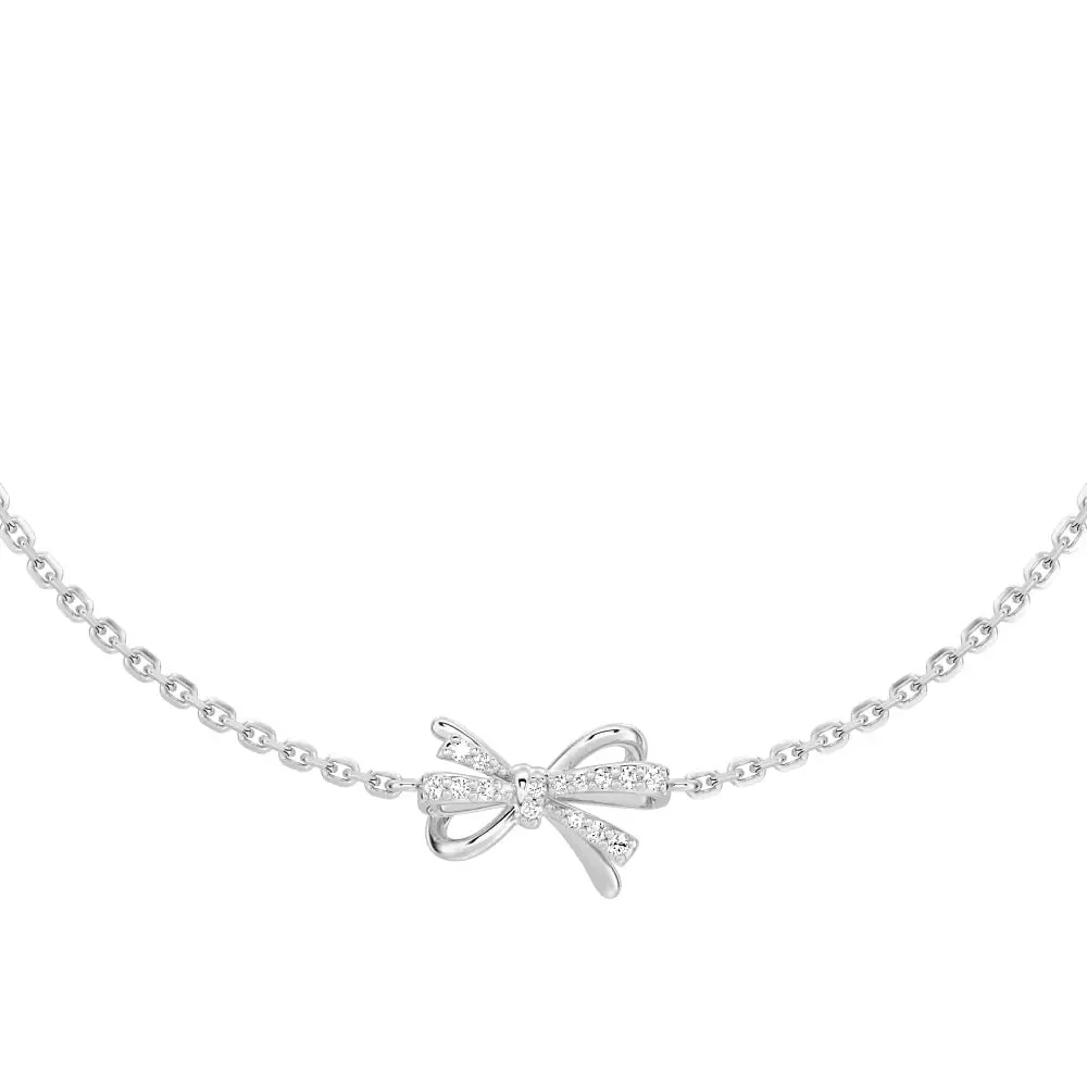 Filigree Bow Edge Moissanite Diamond Bracelet sold by MSBLUE Jewelry product image thumbnail 4