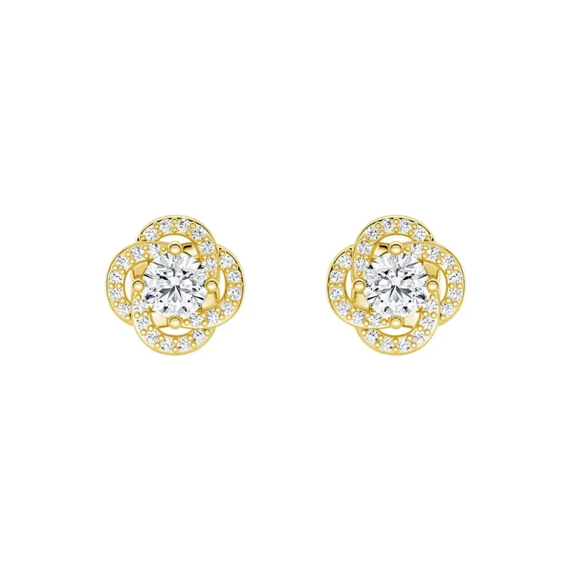 Radiating Sunburst Moissanite Stud Earrings sold by MSBLUE Jewelry