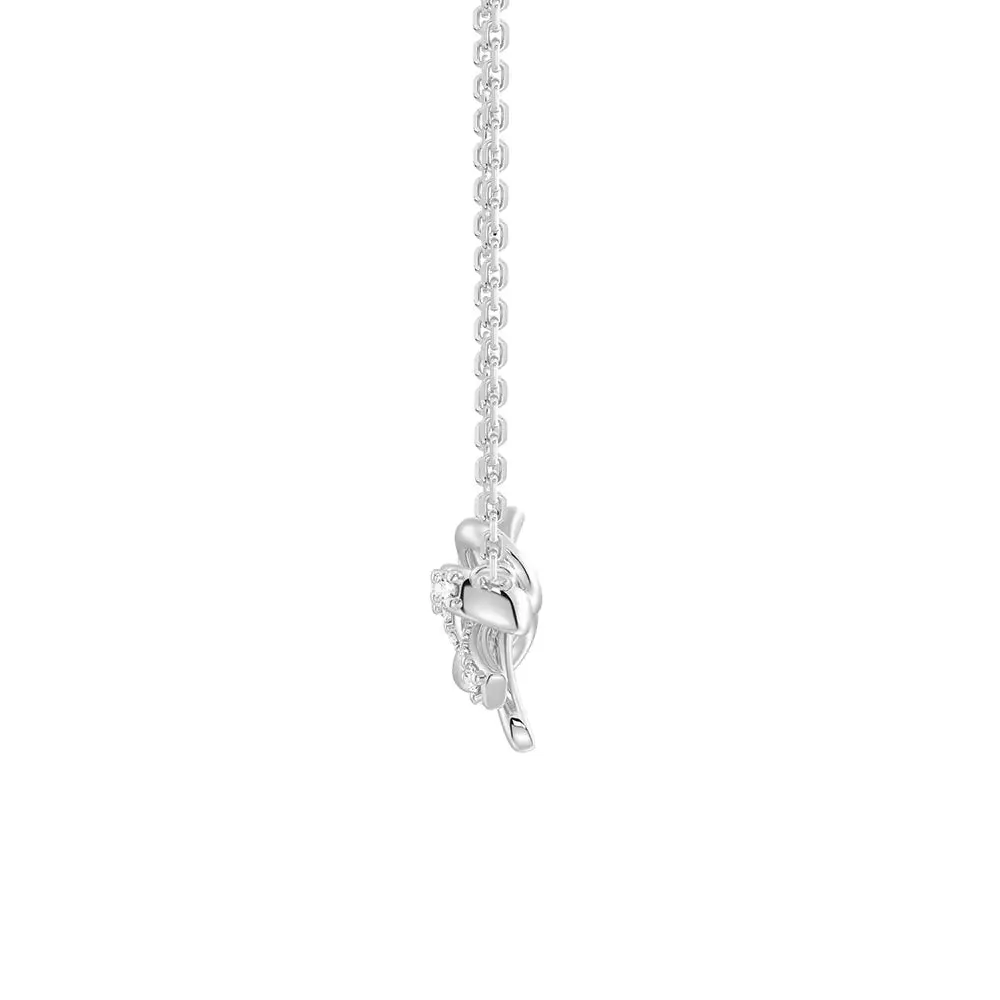 Filigree Bow Edge Moissanite Necklace sold by MSBLUE Jewelry product image thumbnail 4