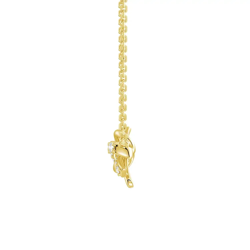 Filigree Bow Edge Moissanite Necklace sold by MSBLUE Jewelry product image thumbnail 3