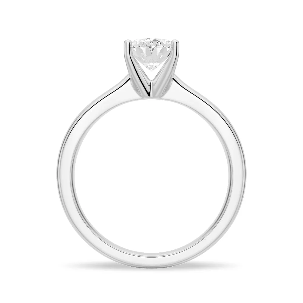 1.5 CT. Classic Solitaire Oval Shaped Engagement Ring sold by MSBLUE Jewelry product image thumbnail 4