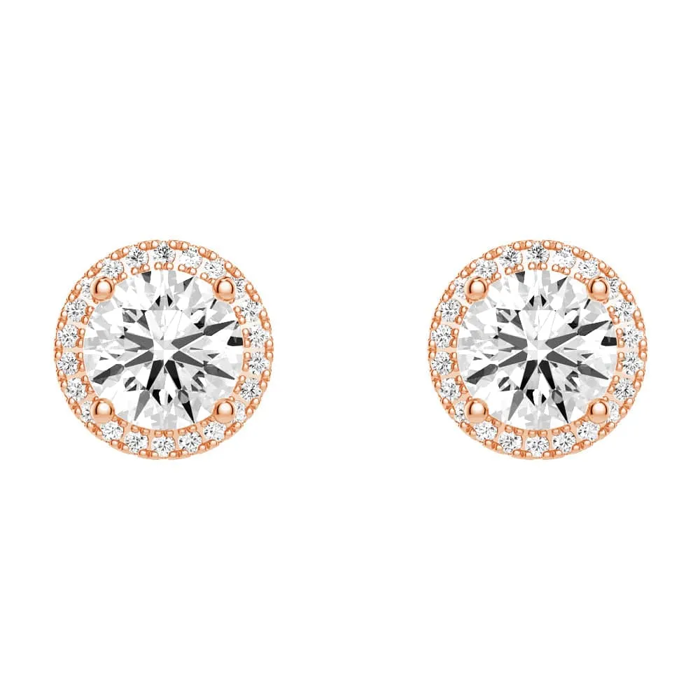 🎁 2.2 ctw Round Moissanite Pavé Halo Stud Earrings (100% off) sold by MSBLUE Jewelry product image thumbnail 4