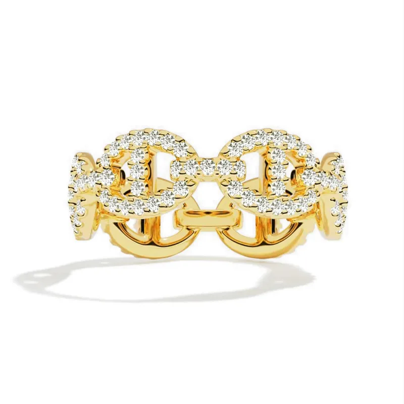 Pave Eternity Link Promise Ring sold by MSBLUE Jewelry