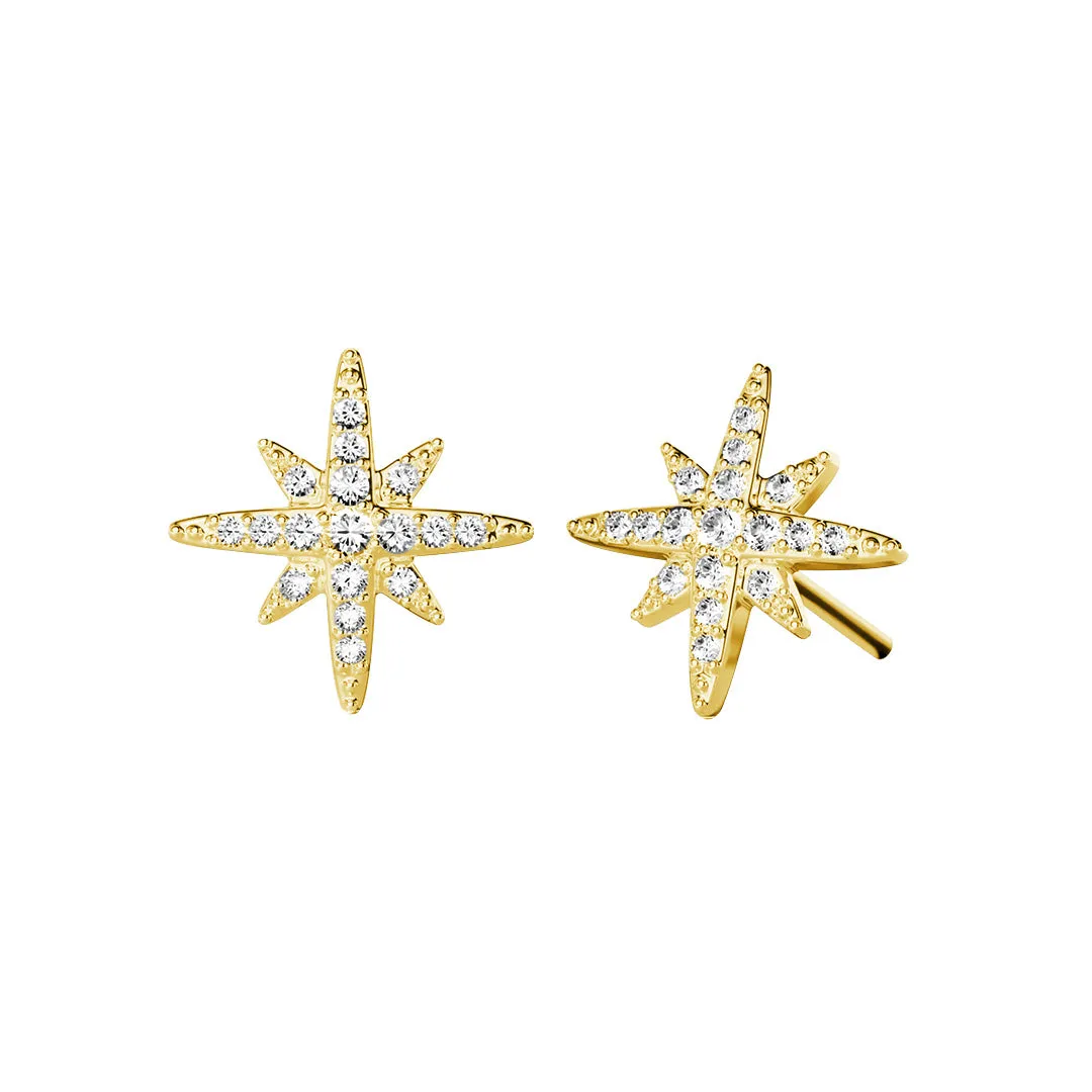 Starburst Moissanite Stud Earrings sold by MSBLUE Jewelry