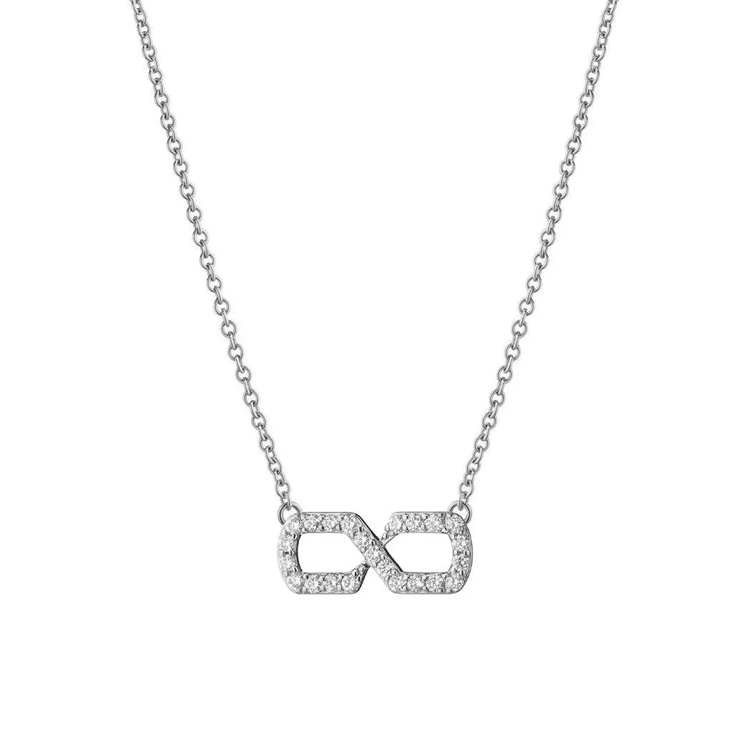 Infinity Pave Moissanite Pendant Necklace sold by MSBLUE Jewelry product image thumbnail 2
