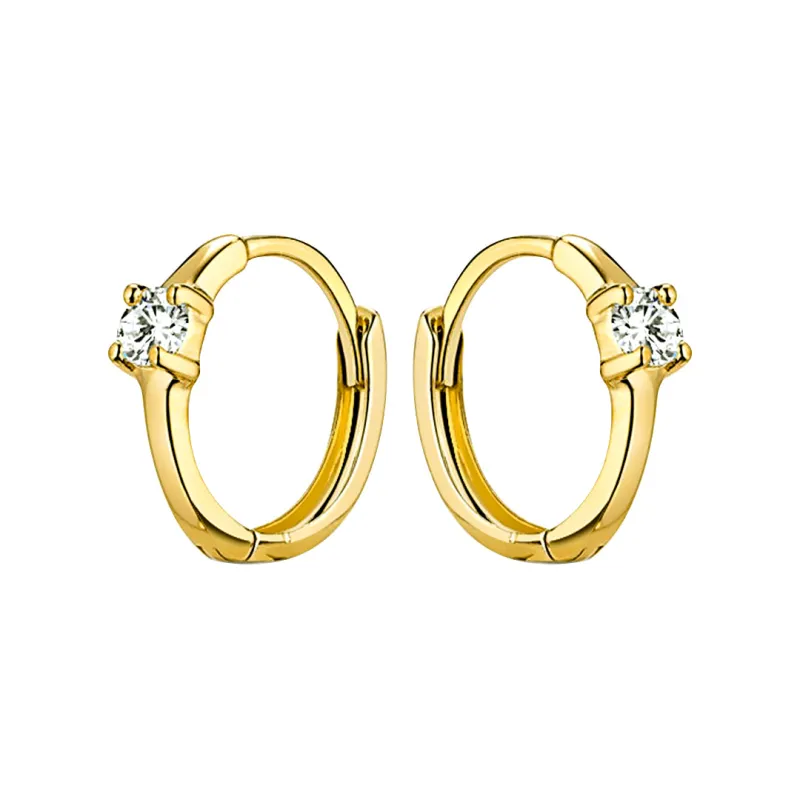 Moissanite Huggie Hoop Earrings sold by MSBLUE Jewelry