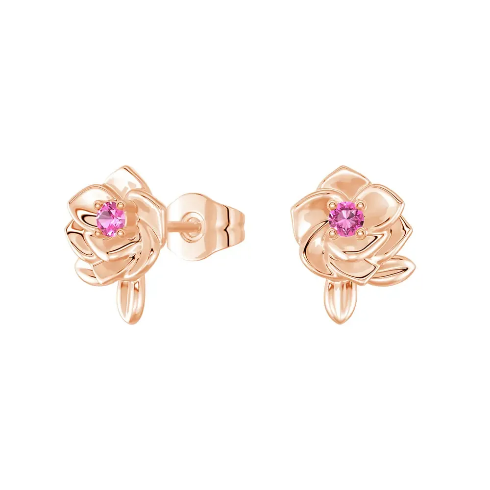 "Rose of Resilience" Breast Cancer Awareness Stud Earrings sold by MSBLUE Jewelry product image thumbnail 2