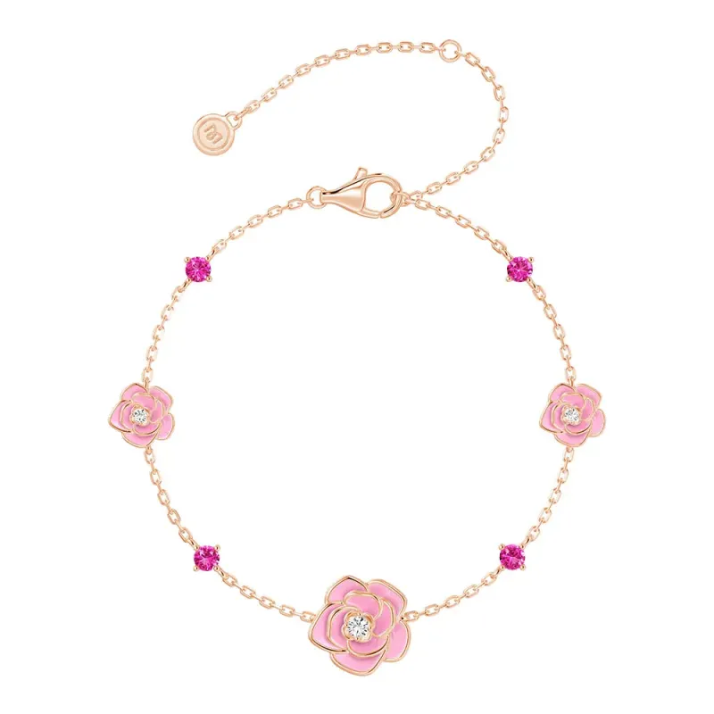 "Blossom of Compassion" Breast Cancer Awareness Bracelet sold by MSBLUE Jewelry