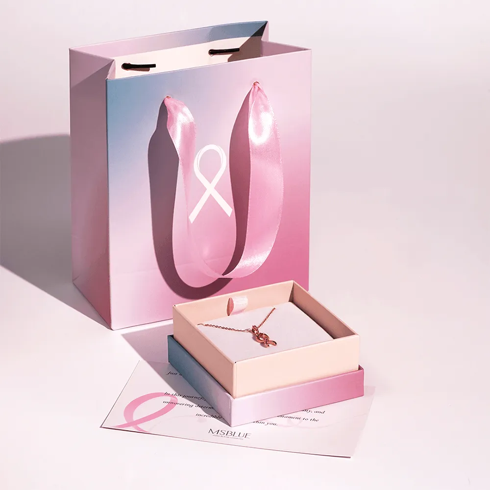 "Radiant Hope" Rose Pendant Necklace with Pink Sapphire sold by MSBLUE Jewelry product image thumbnail 3