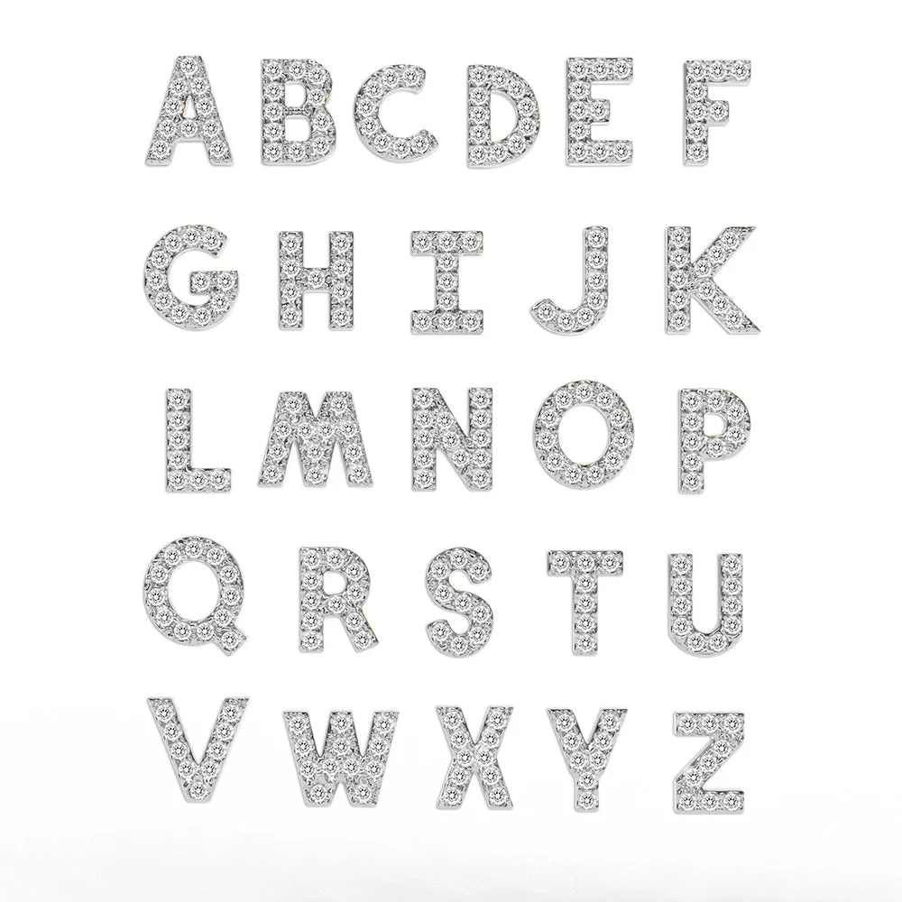 Classic Pavé Initial K Pendant Necklace sold by MSBLUE Jewelry product image thumbnail 4