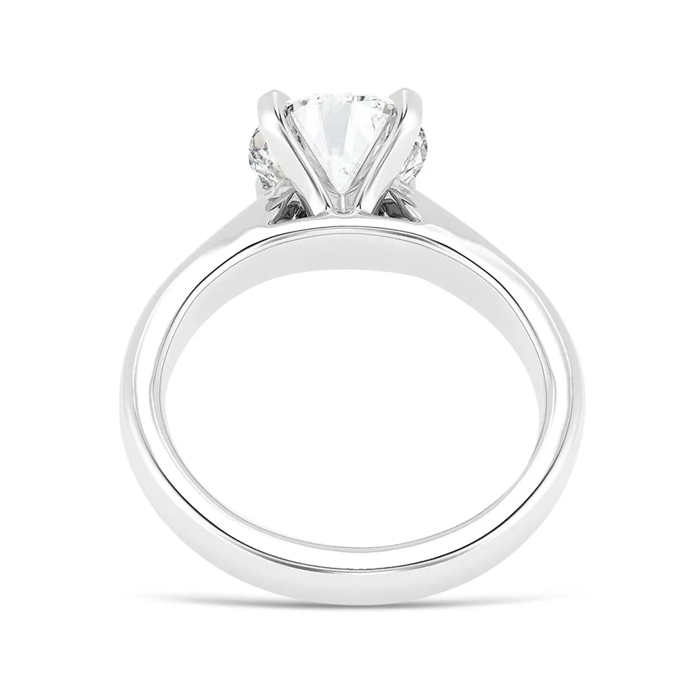 4 Prong Round Cut Moissanite Solitaire Engagement Ring sold by MSBLUE Jewelry product image thumbnail 5