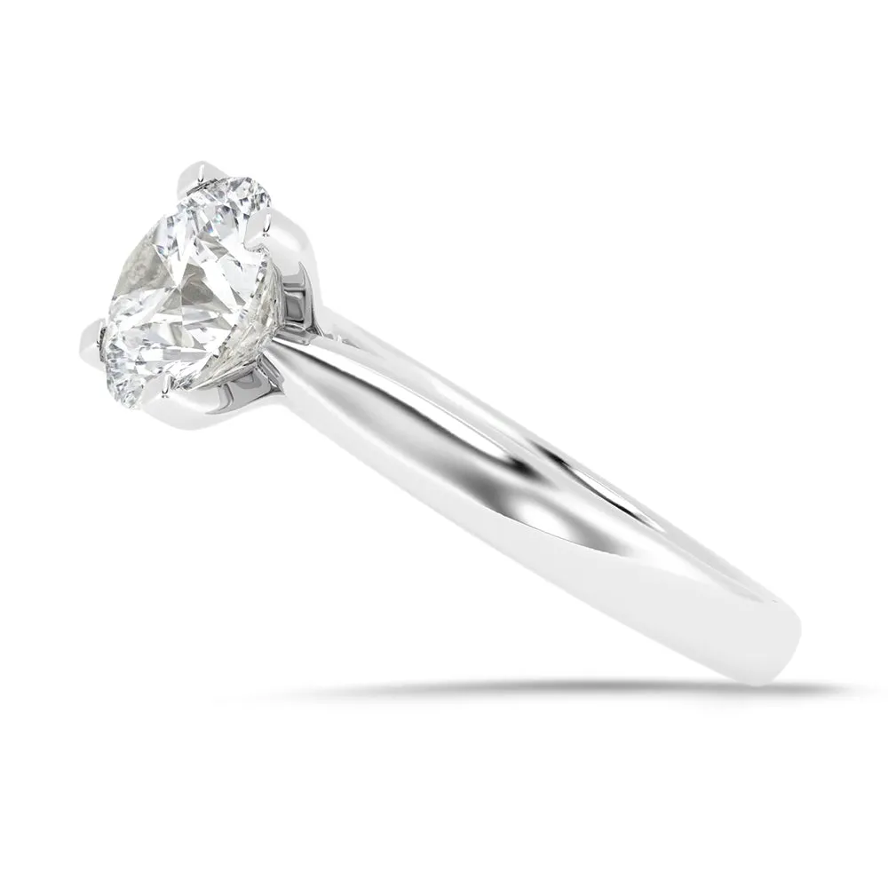 4 Prong Round Cut Moissanite Solitaire Engagement Ring sold by MSBLUE Jewelry product image thumbnail 4