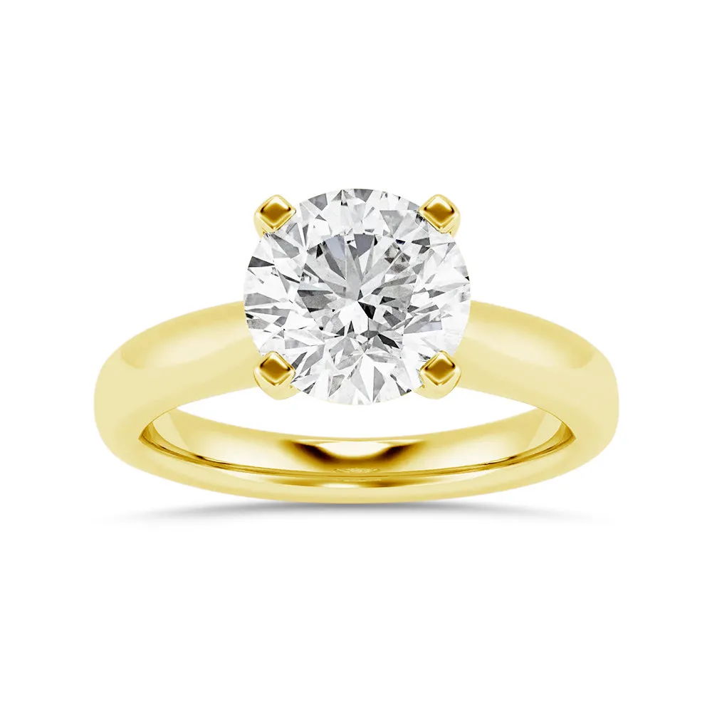 4 Prong Round Cut Moissanite Solitaire Engagement Ring sold by MSBLUE Jewelry product image thumbnail 2