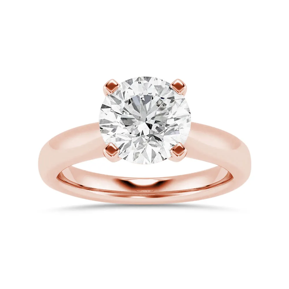 4 Prong Round Cut Moissanite Solitaire Engagement Ring sold by MSBLUE Jewelry product image thumbnail 3