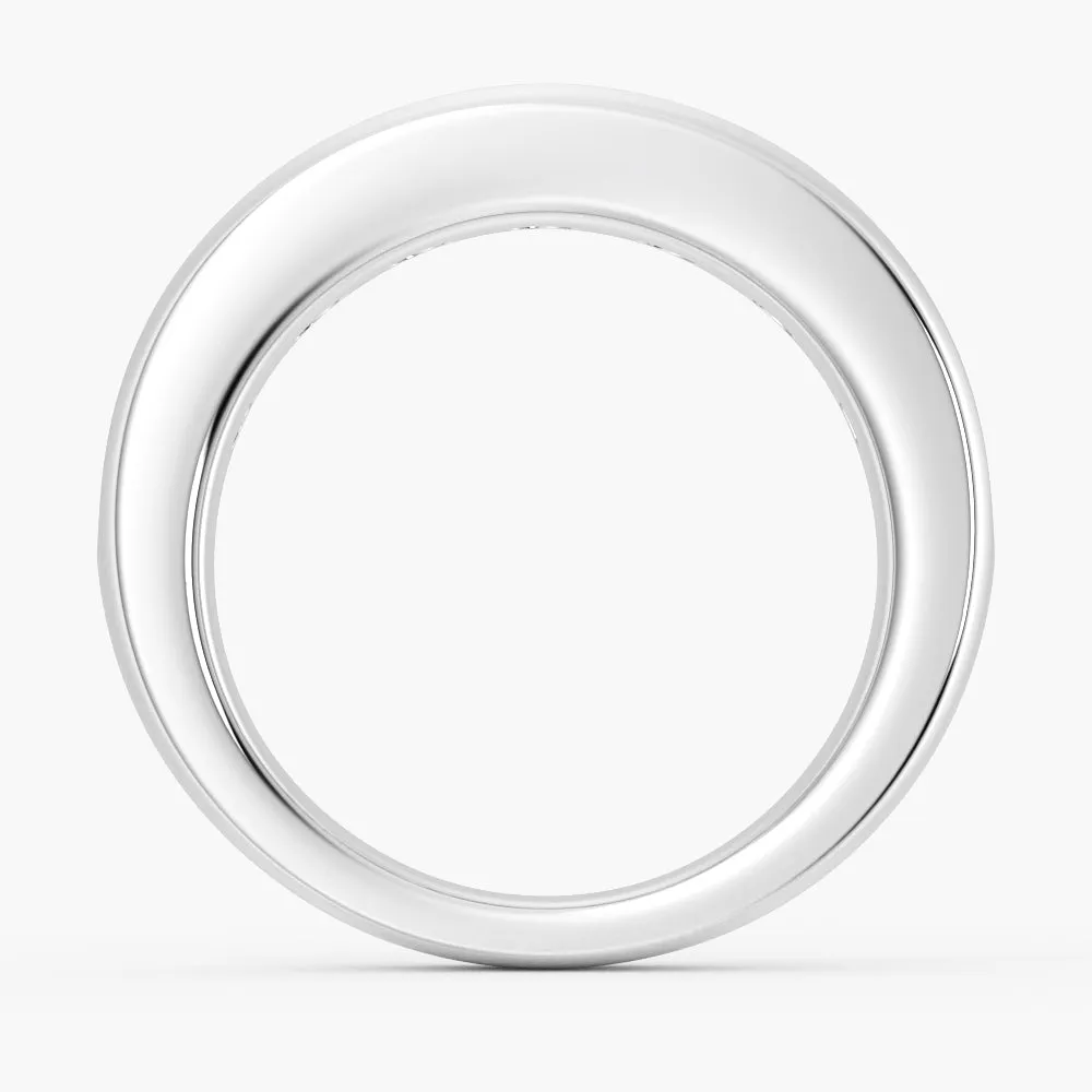 8mm Channel Set Moissanite Men's Wedding Band & Studs Earrings sold by MSBLUE Jewelry product image thumbnail 5