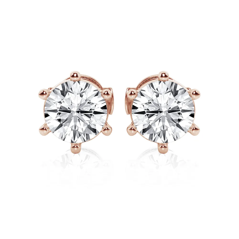 4 ctw Round Moissanite 6 Prong Stud Earrings sold by MSBLUE Jewelry product image thumbnail 3