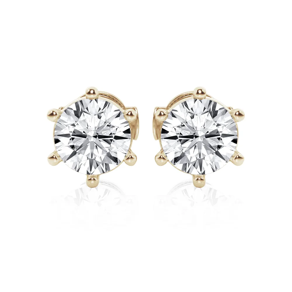 4 ctw Round Moissanite 6 Prong Stud Earrings sold by MSBLUE Jewelry product image thumbnail 2