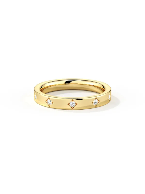 Celeste Star Moissanite Band sold by MSBLUE Jewelry