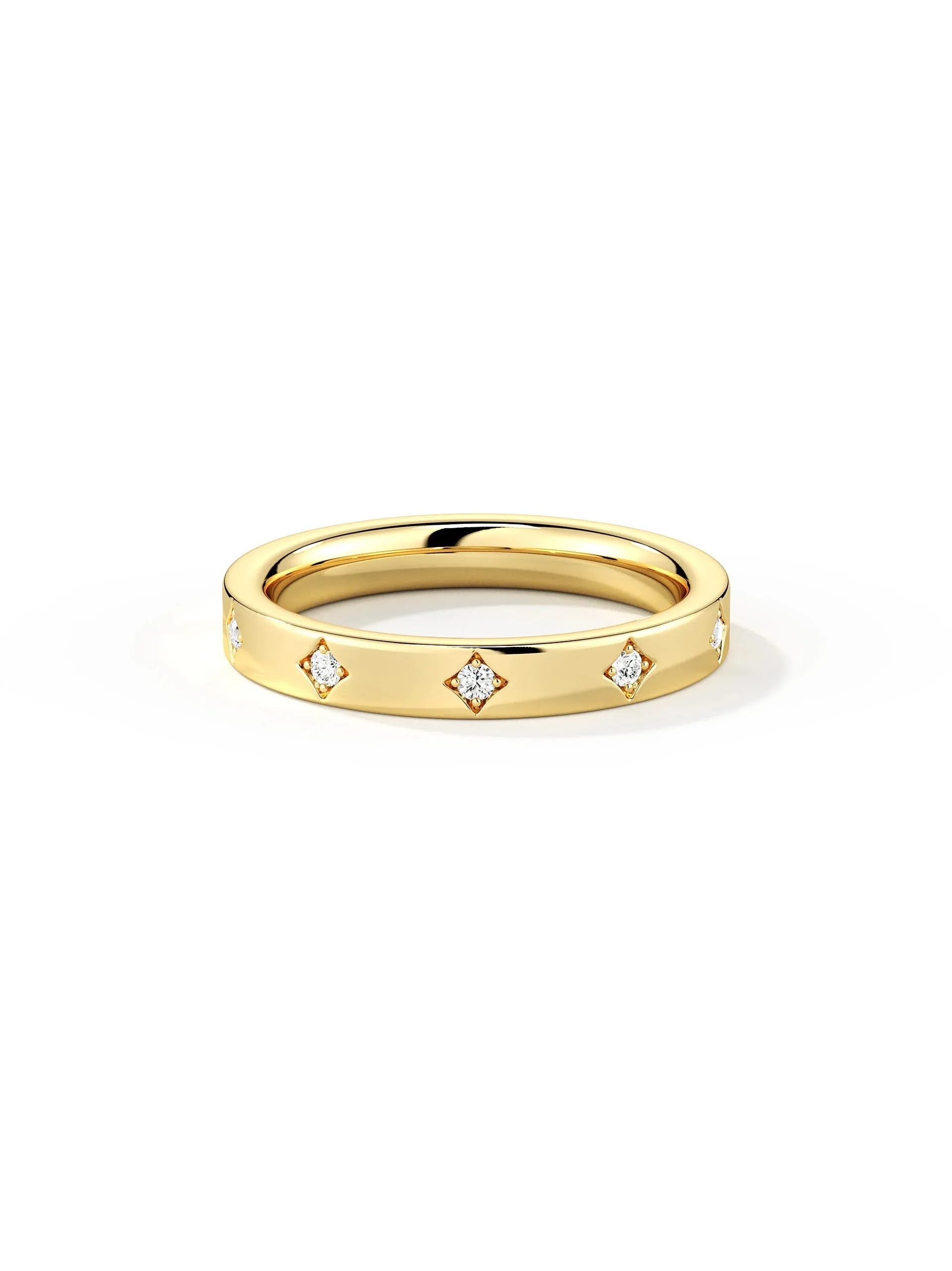 Celeste Star Moissanite Band sold by MSBLUE Jewelry