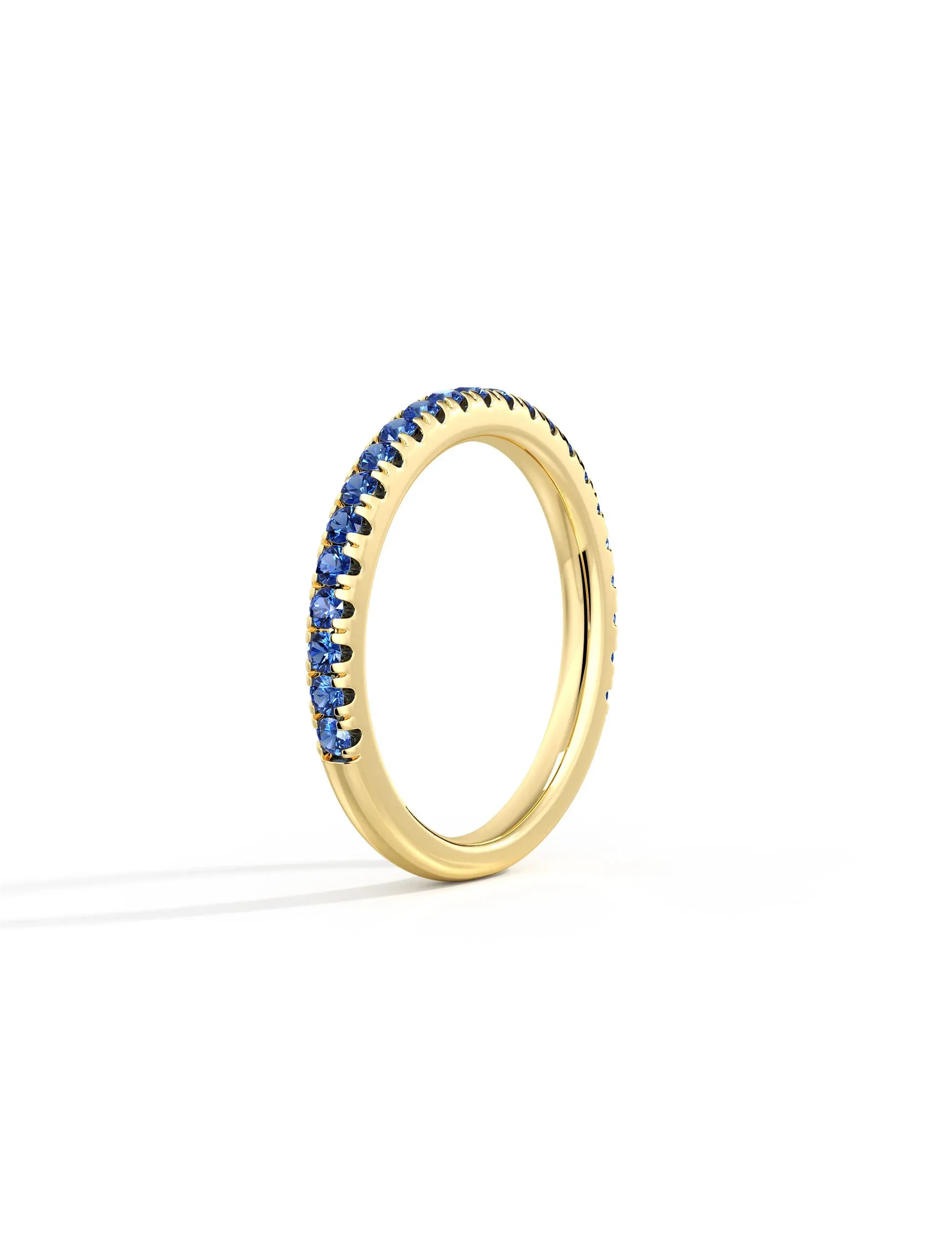 Chroma Sapphire Blue Moissanite Band sold by MSBLUE Jewelry product image thumbnail 2