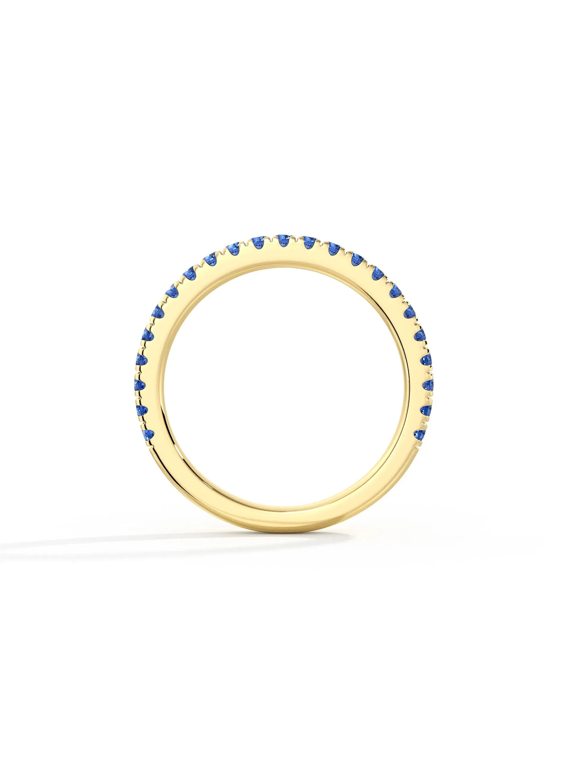 Chroma Sapphire Blue Moissanite Band sold by MSBLUE Jewelry product image thumbnail 4