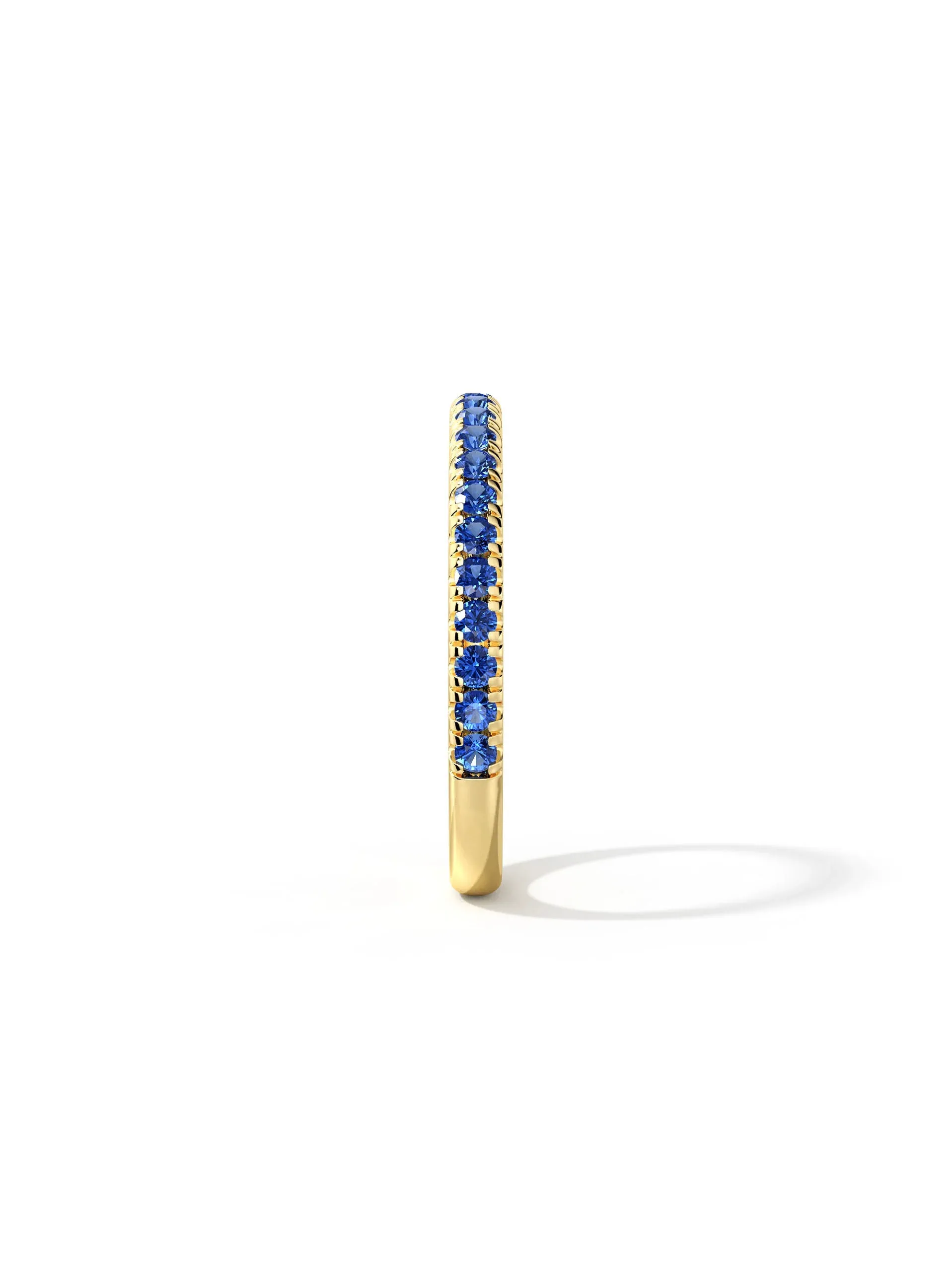 Chroma Sapphire Blue Moissanite Band sold by MSBLUE Jewelry product image thumbnail 3