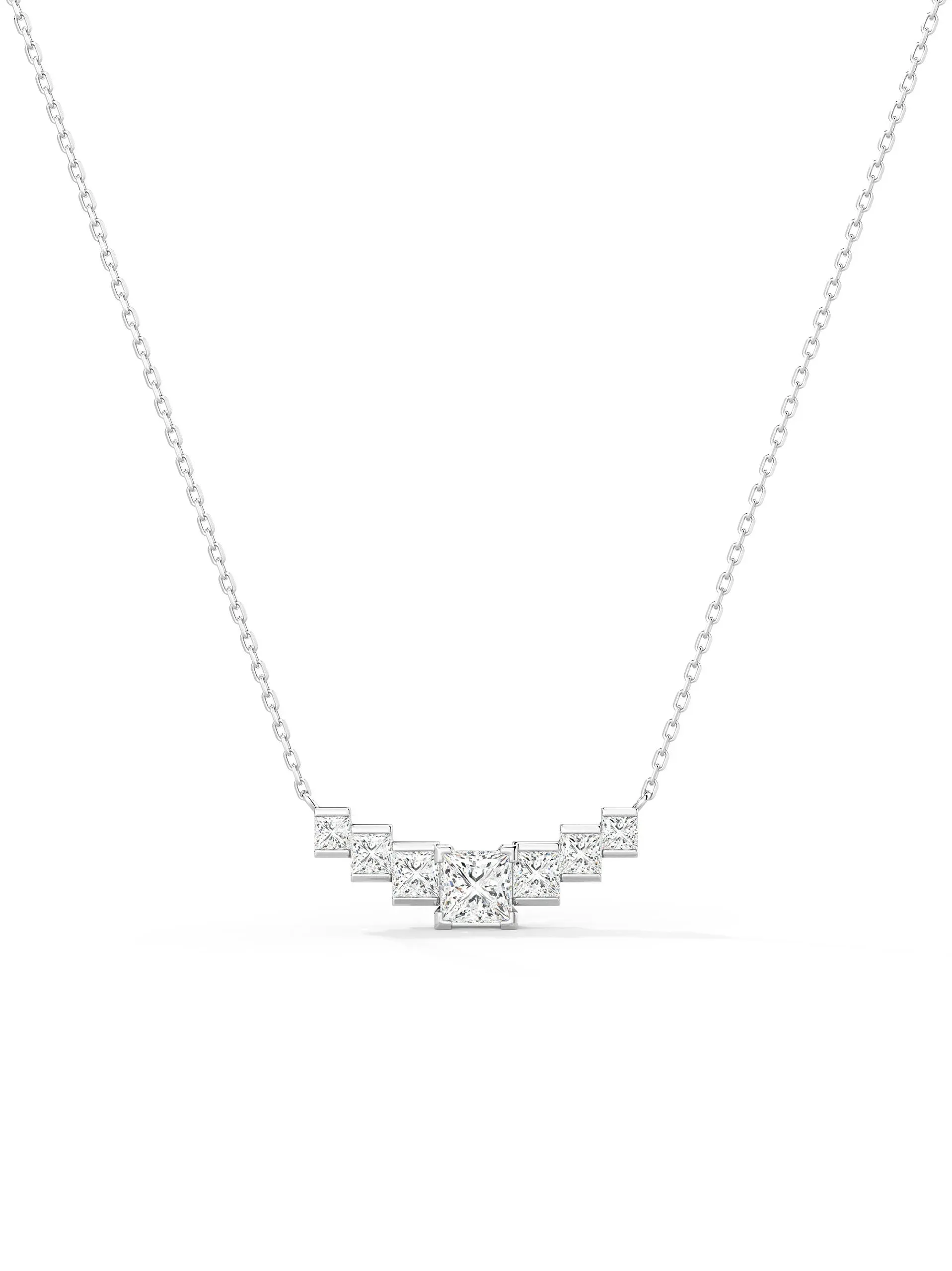 Gradia Princess Moissanite Necklace sold by MSBLUE Jewelry product image thumbnail 2