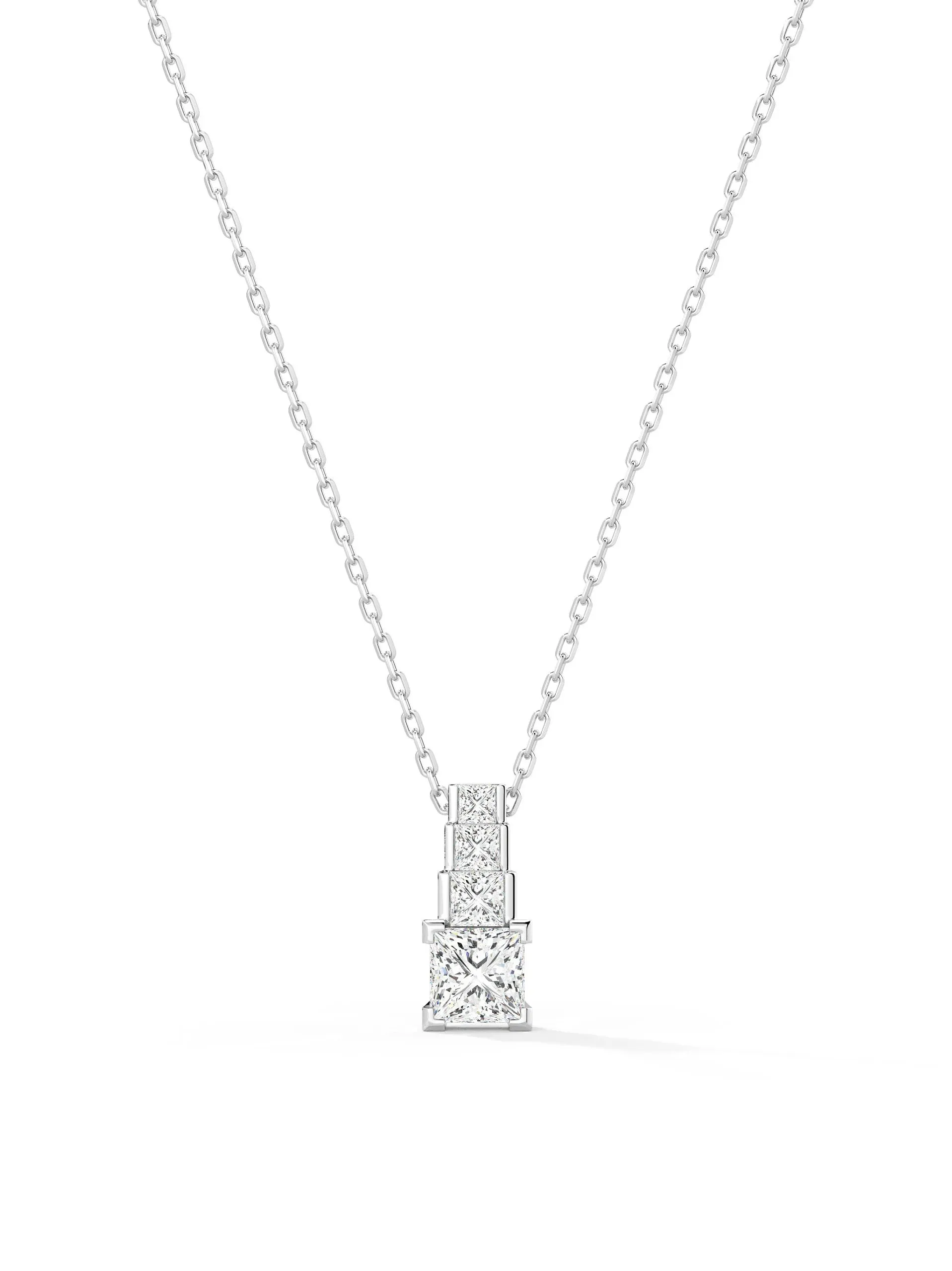 Cascade Princess Moissanite Pendant sold by MSBLUE Jewelry product image thumbnail 2