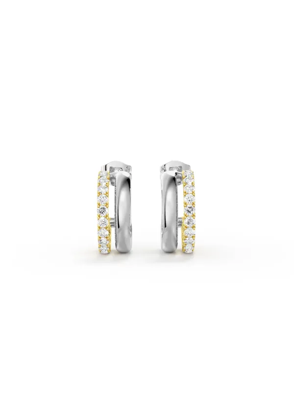 Dual Loop Mini Contrast Hoop Earrings sold by MSBLUE Jewelry