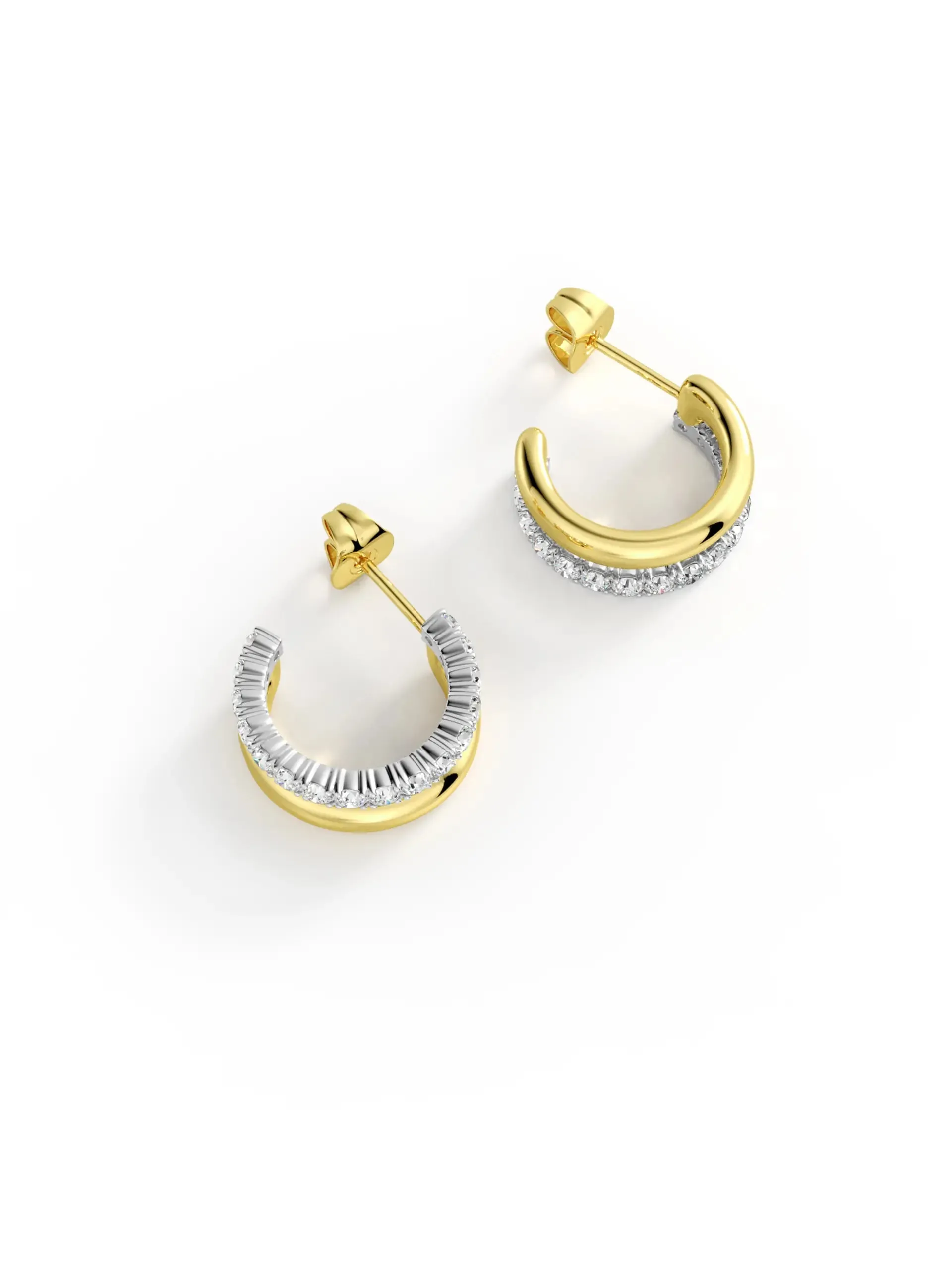 Dual Loop Contrast Hoop Earrings sold by MSBLUE Jewelry product image thumbnail 3