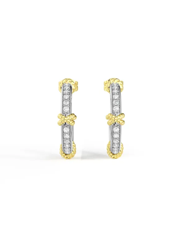 Duo Knot C-Shape Stud Earrings sold by MSBLUE Jewelry