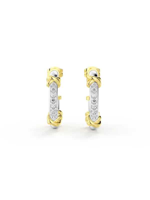 Duo Knot C Stud Earrings sold by MSBLUE Jewelry