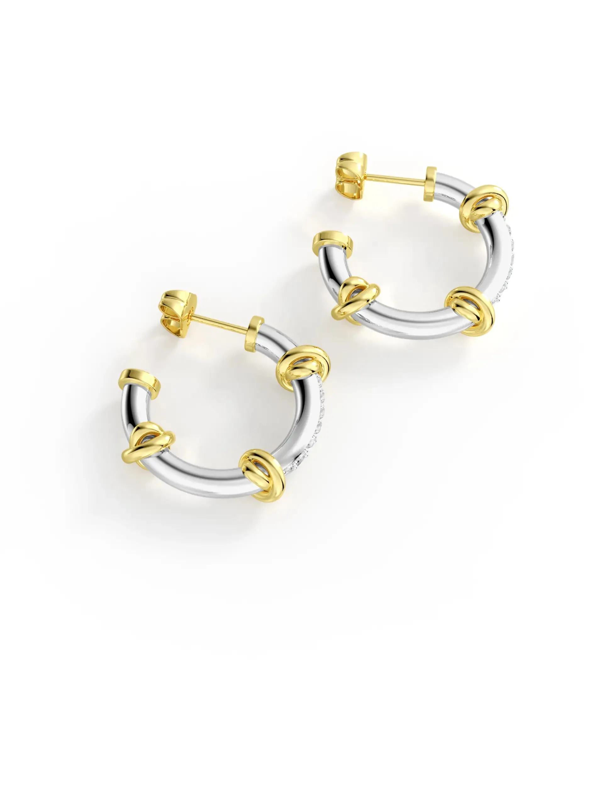 Duo Knot C Stud Earrings sold by MSBLUE Jewelry product image thumbnail 3