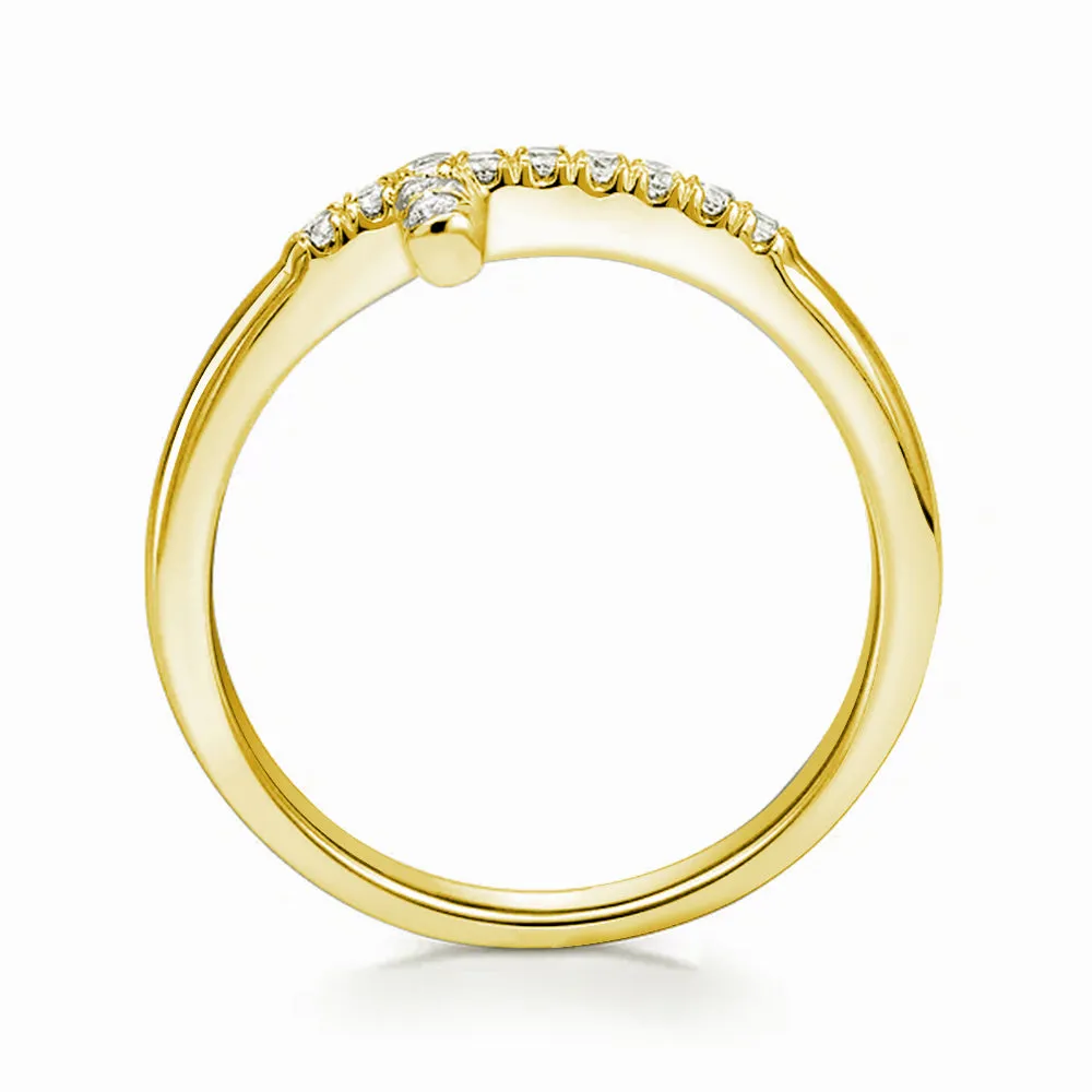 Modern Cross Lab Grown Diamond Accent Ring sold by MSBLUE Jewelry product image thumbnail 5