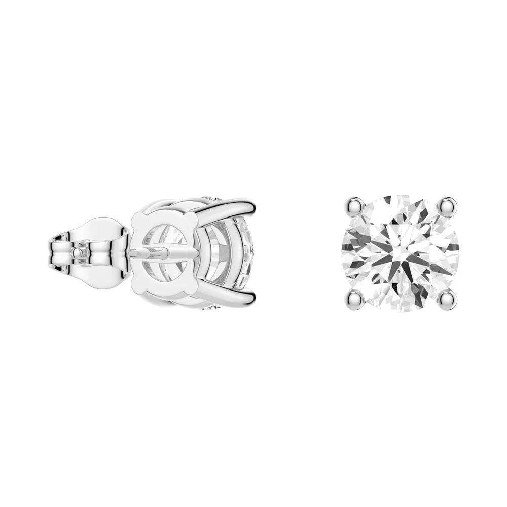 0.5ctw Round Brilliant 4 Prong Solitaire Stud Earrings sold by MSBLUE Jewelry product image thumbnail 5