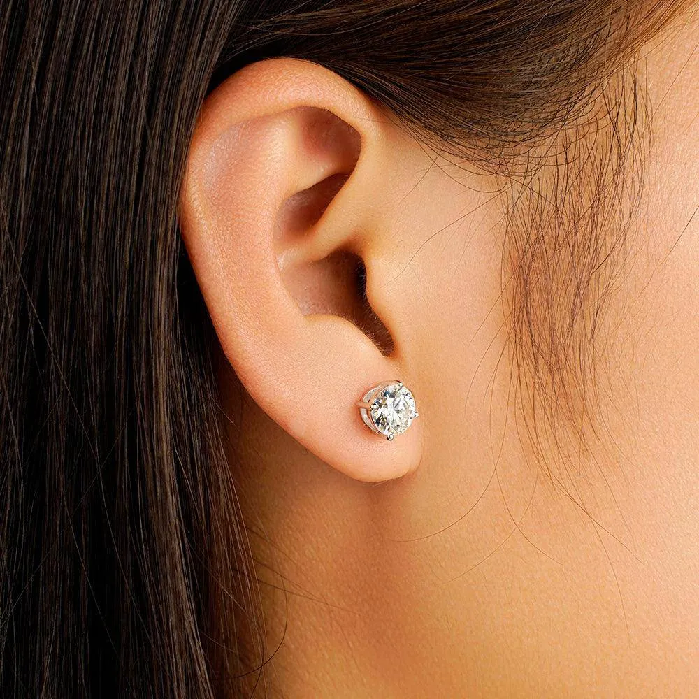 0.5ctw Round Brilliant 4 Prong Solitaire Stud Earrings sold by MSBLUE Jewelry product image thumbnail 2