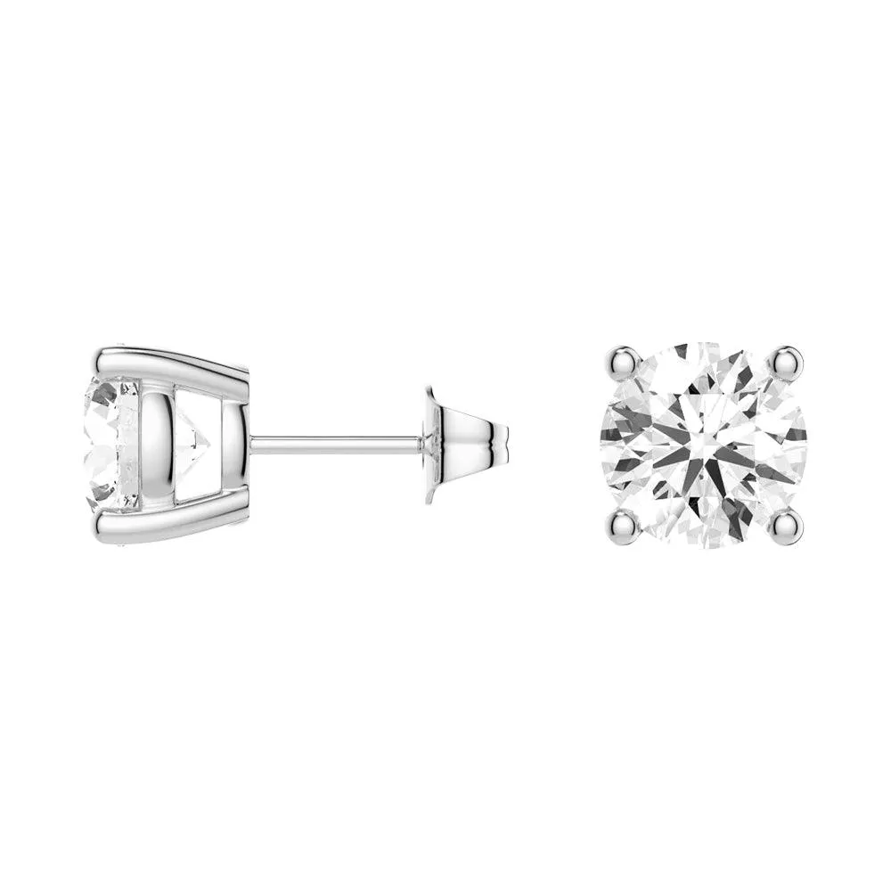 0.5ctw Round Brilliant 4 Prong Solitaire Stud Earrings sold by MSBLUE Jewelry product image thumbnail 4