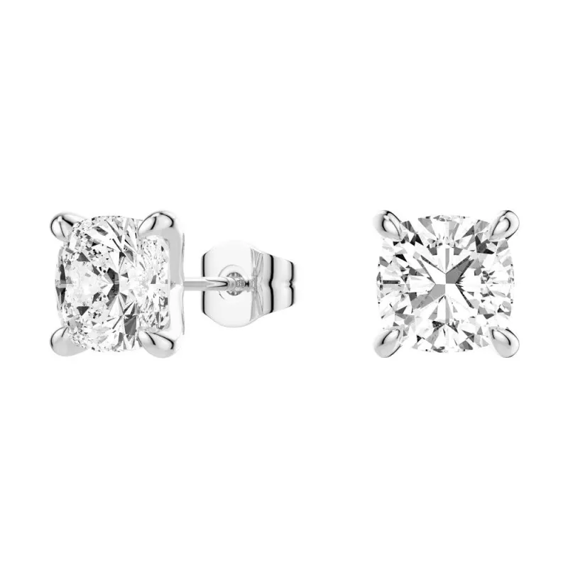 🎁 1 CT. Cushion Cut Moissanite Earring Studs (100% off) sold by MSBLUE Jewelry