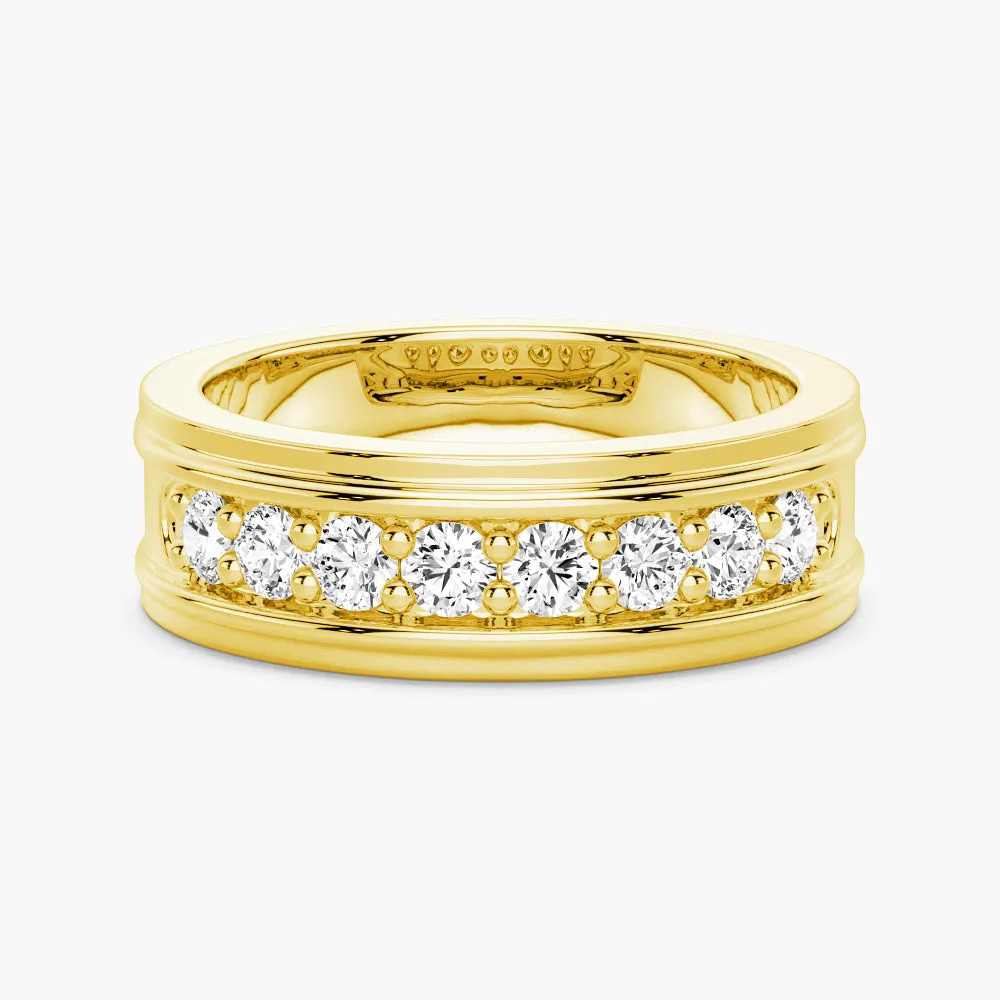 6mm Channel Set Men's Wedding Band Size 7 – Last One sold by MSBLUE Jewelry product image thumbnail 3