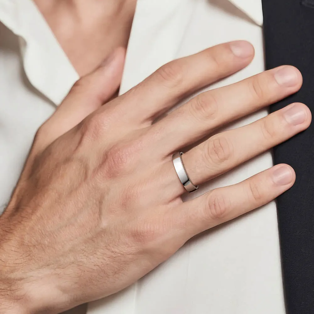 4.4mm Men's Wedding Band Size 10 – Last One sold by MSBLUE Jewelry product image thumbnail 2