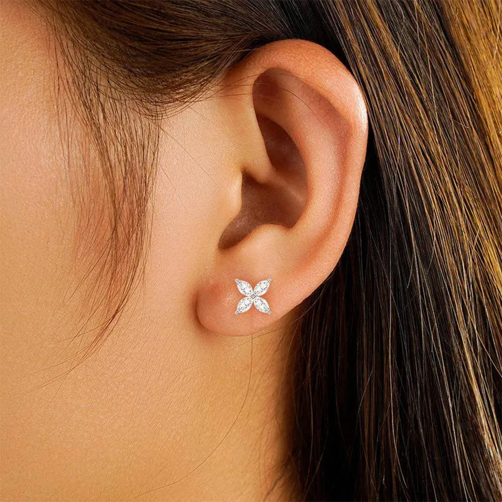 Bloom Lab Grown Diamond Stud Earrings sold by MSBLUE Jewelry product image thumbnail 2