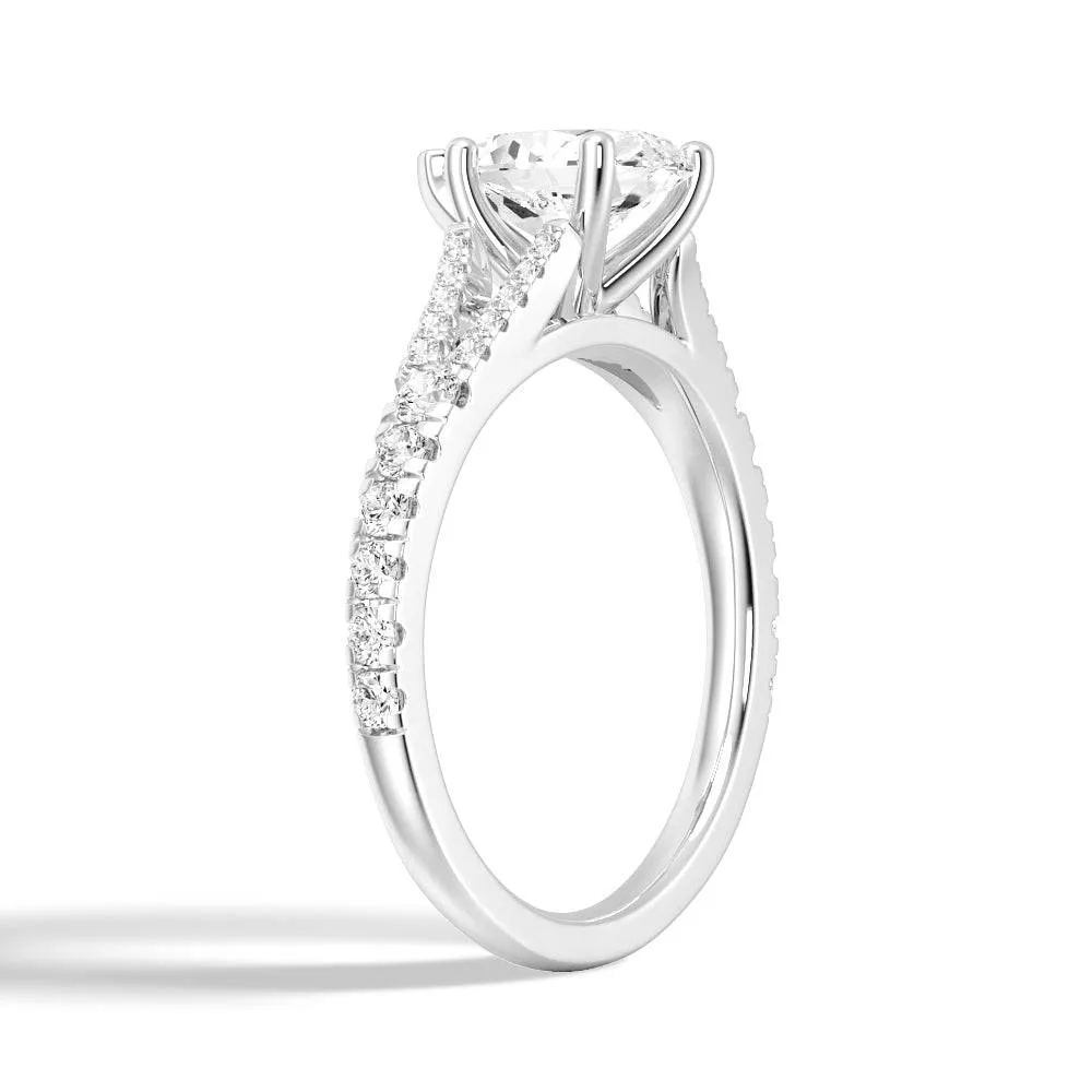 Pear Shaped Split Shank Engagement Ring sold by MSBLUE Jewelry product image thumbnail 3