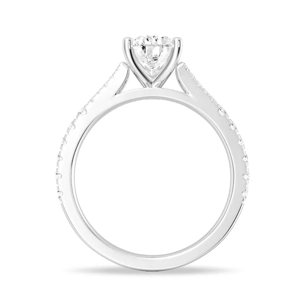 Pear Shaped Split Shank Engagement Ring sold by MSBLUE Jewelry product image thumbnail 5