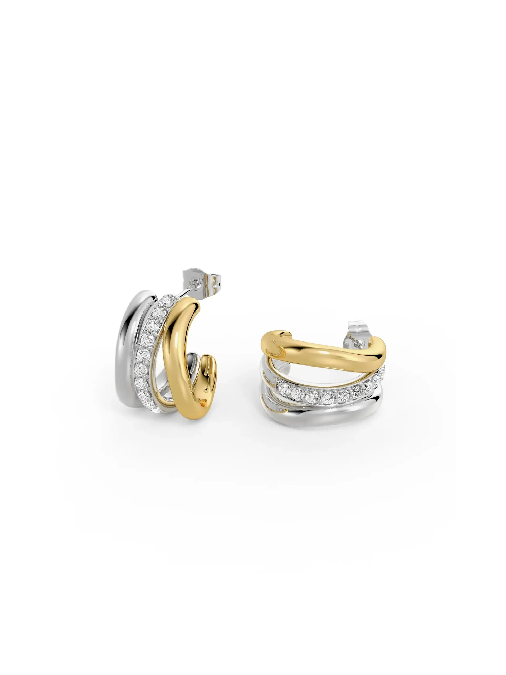 Mixed Metal Stacked Ring Studs sold by MSBLUE Jewelry product image thumbnail 2