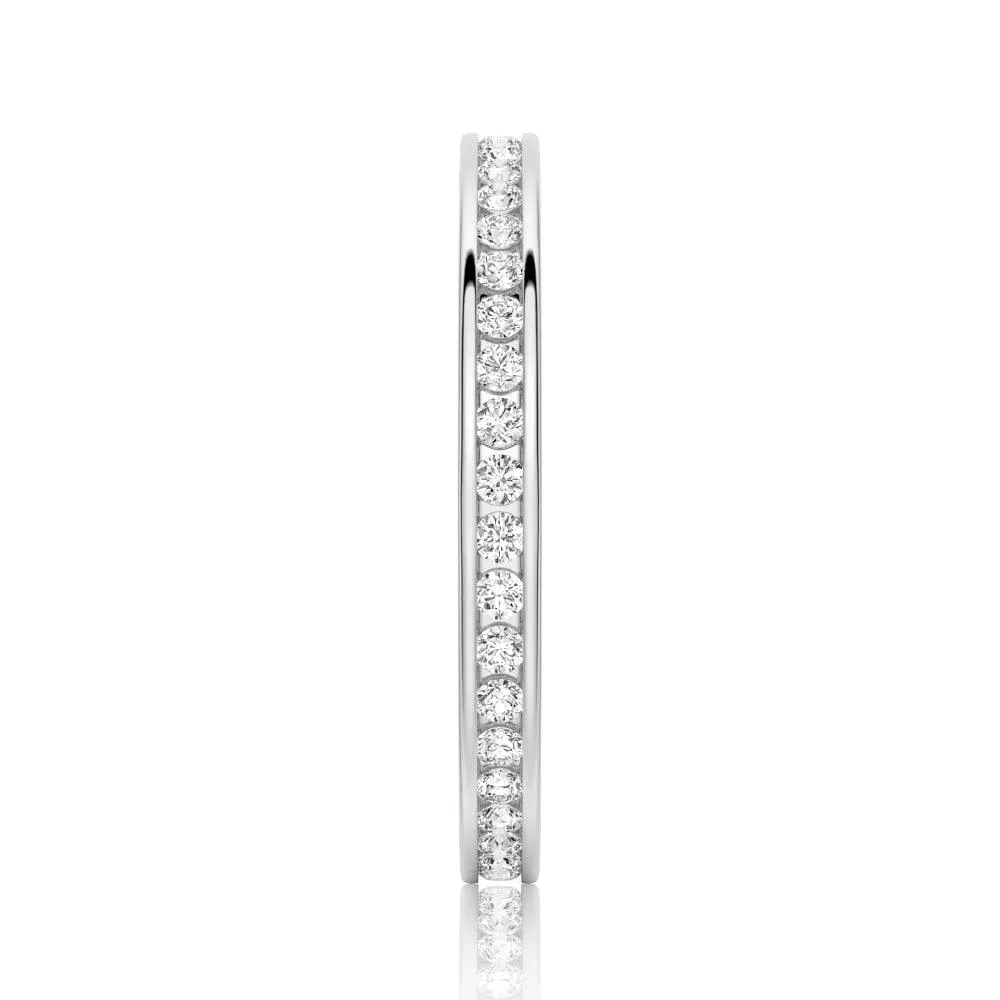 In-Stock Round Moissanite Channel Set Eternity Band sold by MSBLUE Jewelry product image thumbnail 3